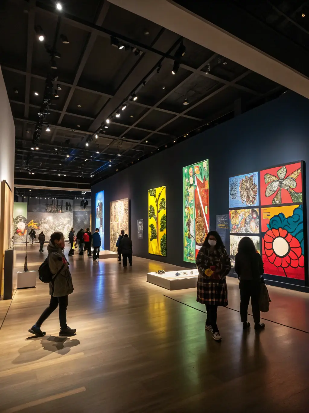 A photograph showcasing a special exhibition of contemporary porcelain art at LES AMIS DU MUSÉE DE LA PORCELAINE, highlighting the innovative and modern interpretations of porcelain traditions.